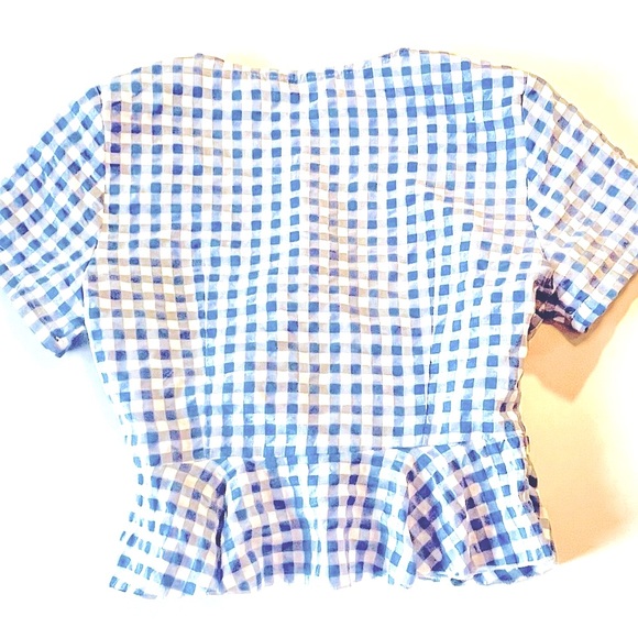 Shein gingham Wrap-front blouse - Picture 2 of 5